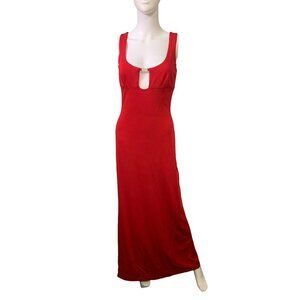 Vintage Red David Meister 90s y2k‎ Maxi Dress Gown Evening Formal Size 6 Prom
